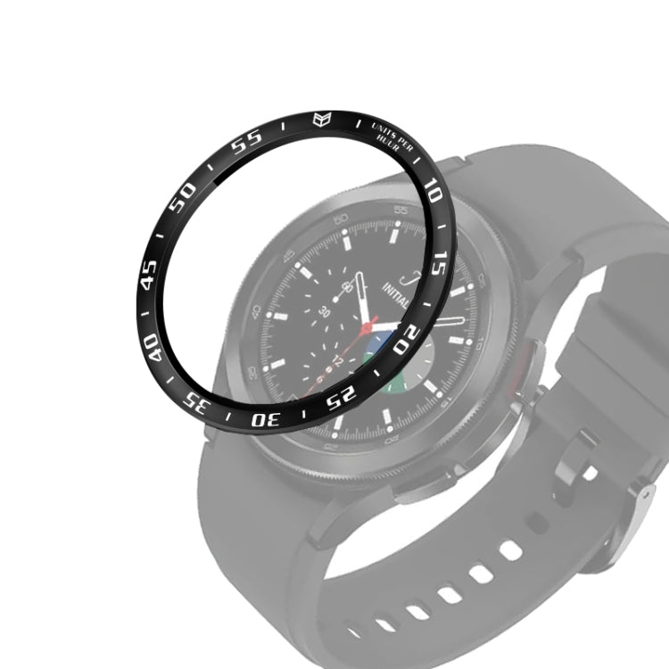 Smart Watch Steel Bezel Ring, A Version — Gold Ring Black Letter