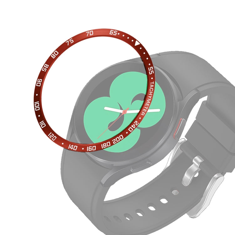 Smart Watch Steel Bezel Ring, E Version — Red Ring White Letter