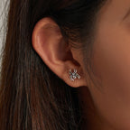 S925 Sterling Silver Eight-legged Spider Ear Studs Women Earrings