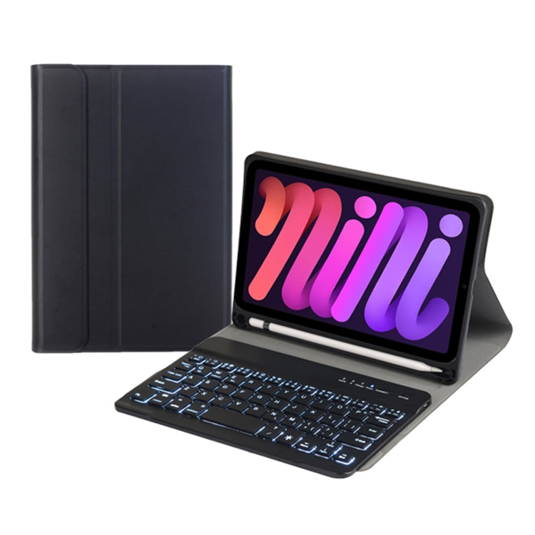 A06BS Ultra-thin Backlight Bluetooth Keyboard Leather Case with Holder & Pen Slot