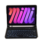 A06BS Ultra-thin Backlight Bluetooth Keyboard Leather Case with Holder & Pen Slot