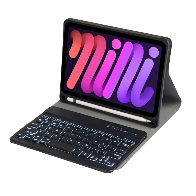 A06BS Ultra-thin Backlight Bluetooth Keyboard Leather Case with Holder & Pen Slot