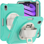360 Degree Rotation PC + TPU Protective Case with Holder & Hand-strap