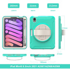 360 Degree Rotation PC + TPU Protective Case with Holder & Hand-strap