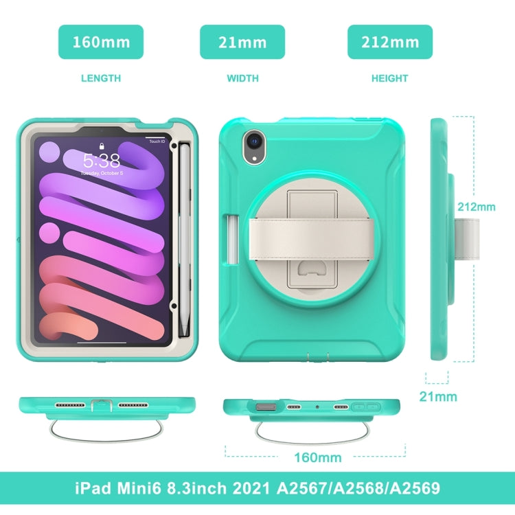 360 Degree Rotation PC + TPU Protective Case with Holder & Hand-strap
