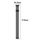 Milan Metal Replacement Strap Watchband — Black