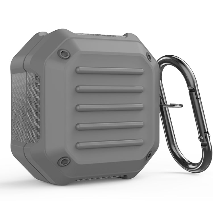 Shockproof Carbon Fiber Luggage Earphone Protective Case with Hook