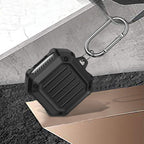 Shockproof Carbon Fiber Luggage Earphone Protective Case with Hook