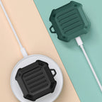 Shockproof Carbon Fiber Luggage Earphone Protective Case with Hook
