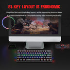 HXSJ V900 61 Keys Cool Lighting Effect Mechanical Wired Keyboard — Black