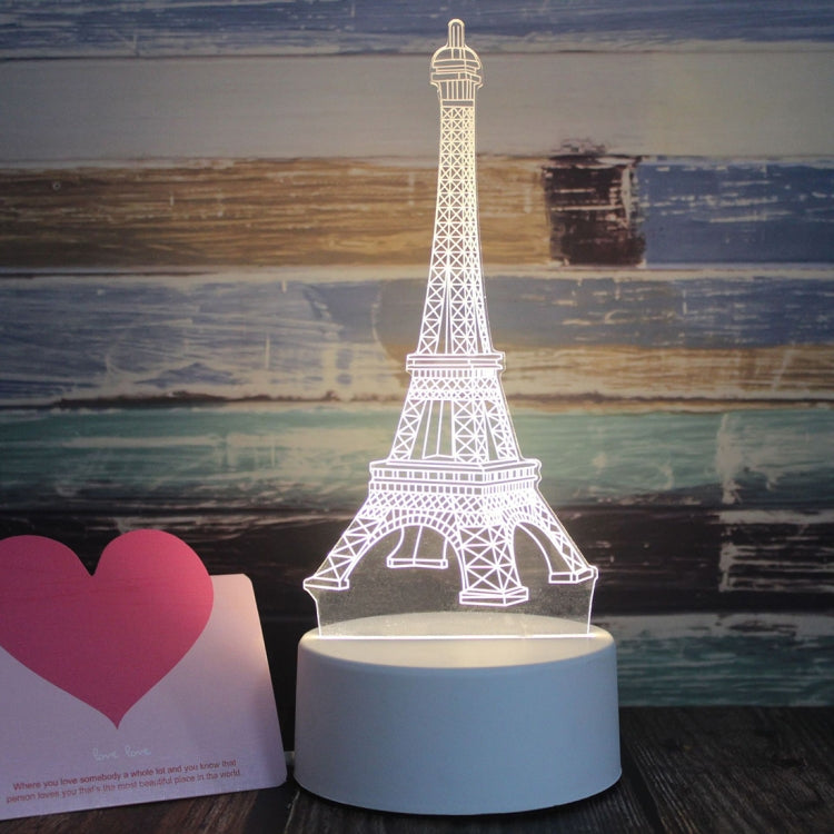 White Base Creative 3D Tricolor LED Decorative Night Light, Button Plug Version — Plain Sailing