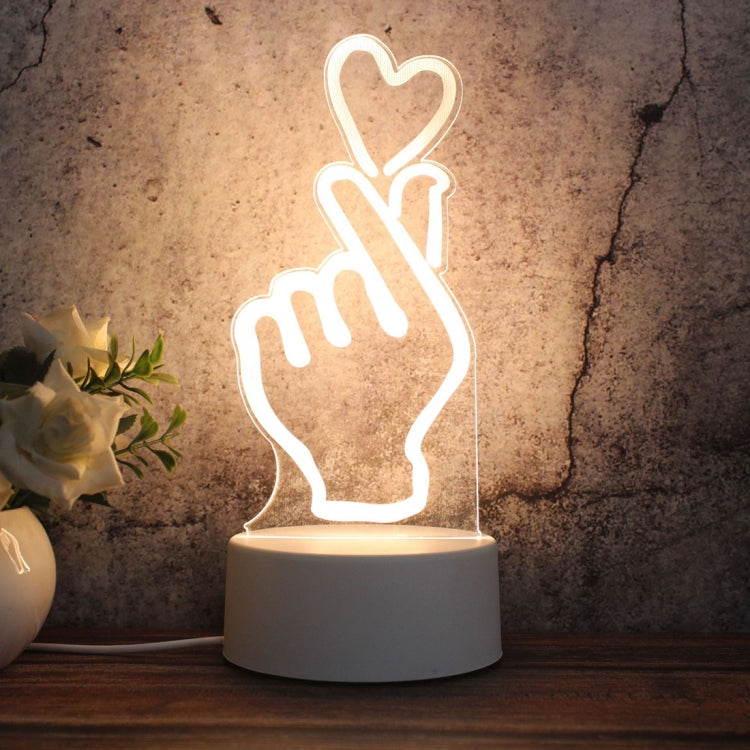 White Base Creative 3D Tricolor LED Decorative Night Light, Button Plug Version — Carousel