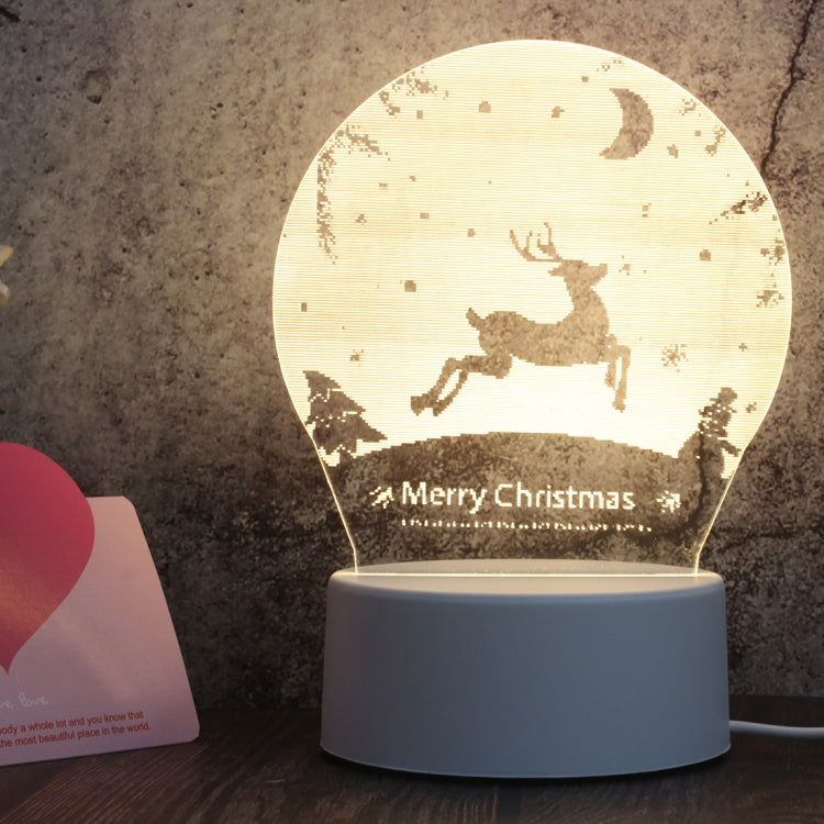 White Base Creative 3D Tricolor LED Decorative Night Light, Button Plug Version — view 31