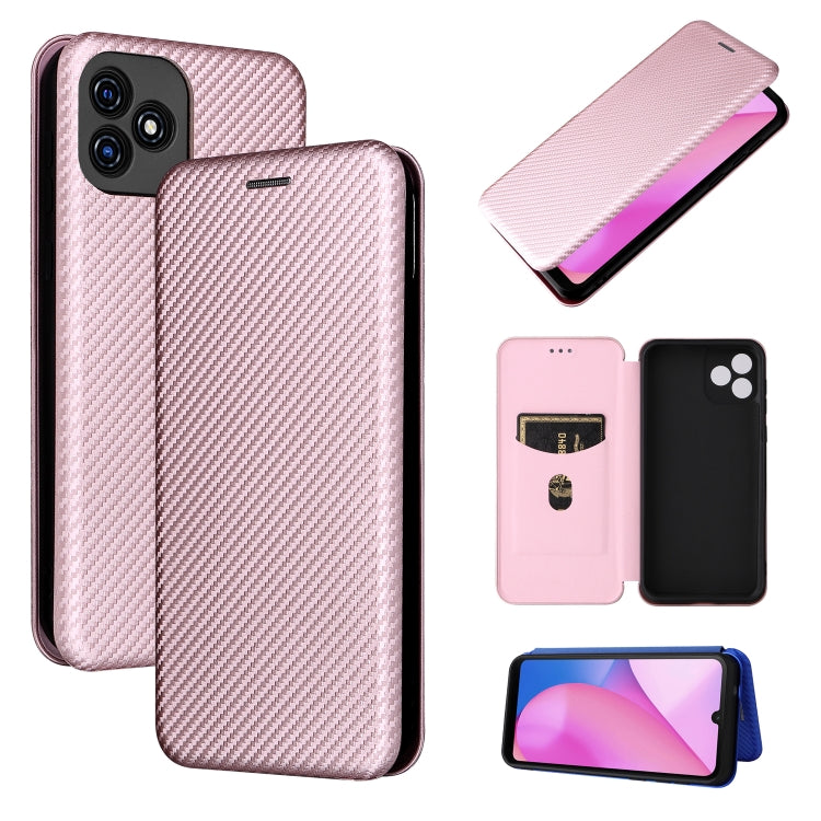Carbon Fiber Texture Magnetic Horizontal Flip Leather Phone Case with Card Slot