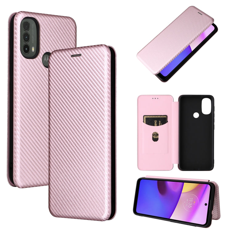 Carbon Fiber Texture Magnetic Horizontal Flip Leather Phone Case with Card Slot