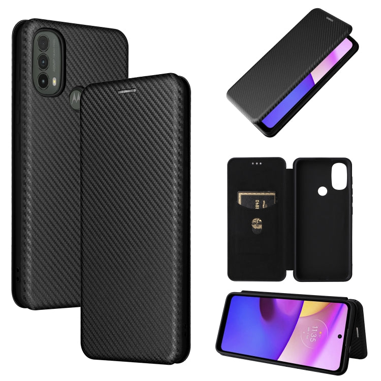 Carbon Fiber Texture Magnetic Horizontal Flip Leather Phone Case with Card Slot