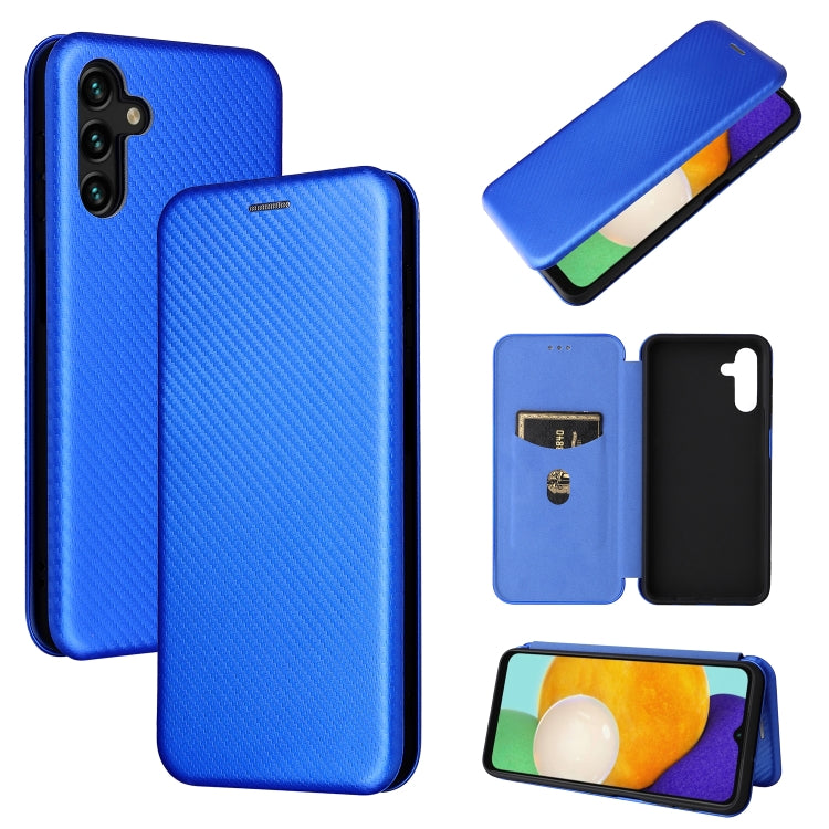 Carbon Fiber Texture Magnetic Horizontal Flip Leather Phone Case with Card Slot