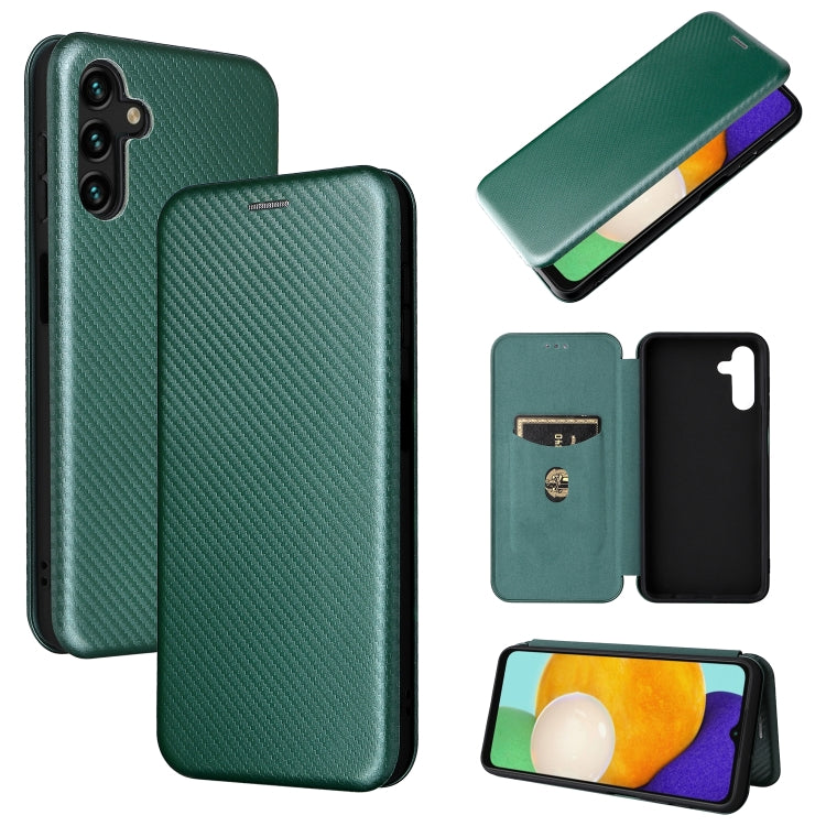 Carbon Fiber Texture Magnetic Horizontal Flip Leather Phone Case with Card Slot