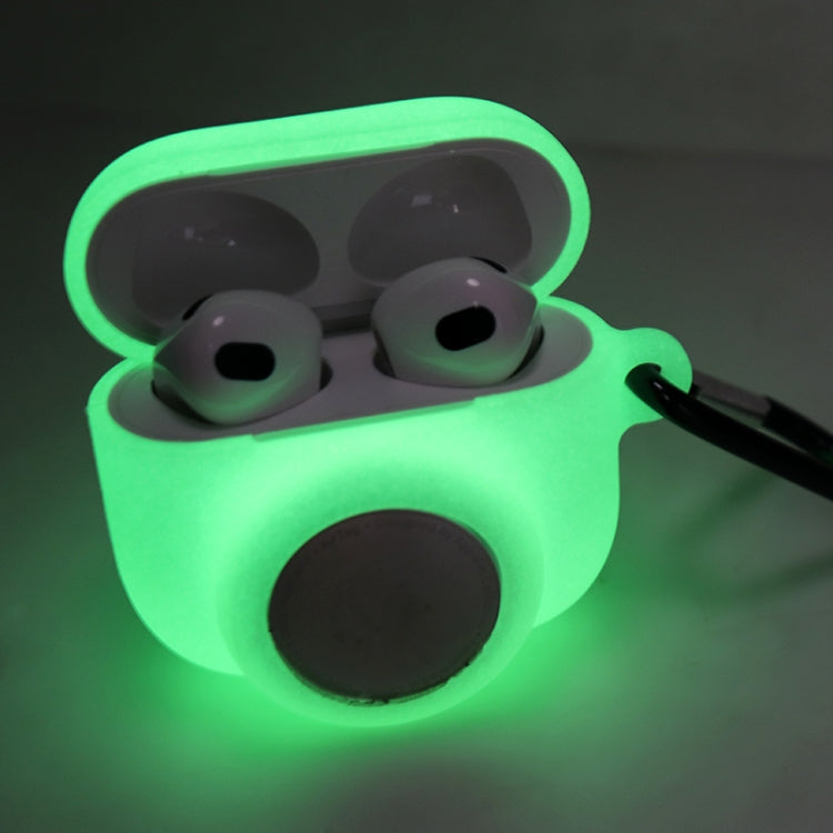 2 in 1 Shockproof Full Coverage Silicone Protective Case For AirPods 3 / AirTag 2nd Gen / AirTag 1st Gen — Teal Green