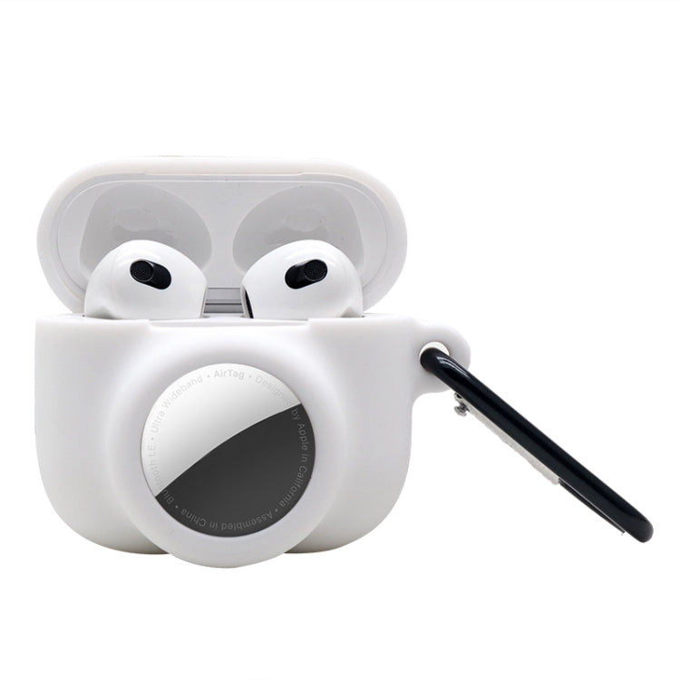 2 in 1 Shockproof Full Coverage Silicone Protective Case For AirPods 3 / AirTag 2nd Gen / AirTag 1st Gen — Yellow