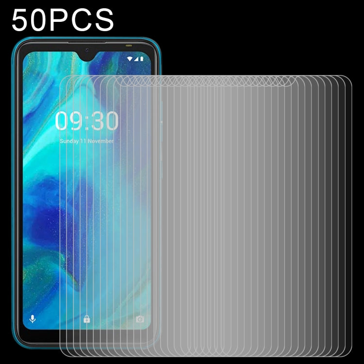 50 PCS 0.26mm 9H 2.5D Tempered Glass Film
