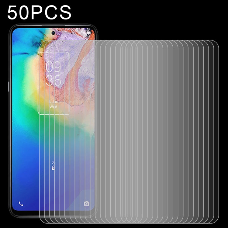 50 PCS 0.26mm 9H 2.5D Tempered Glass Film