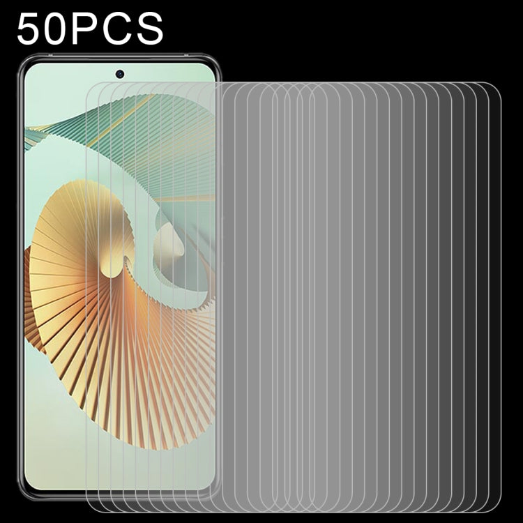 50 PCS 0.26mm 9H 2.5D Tempered Glass Film