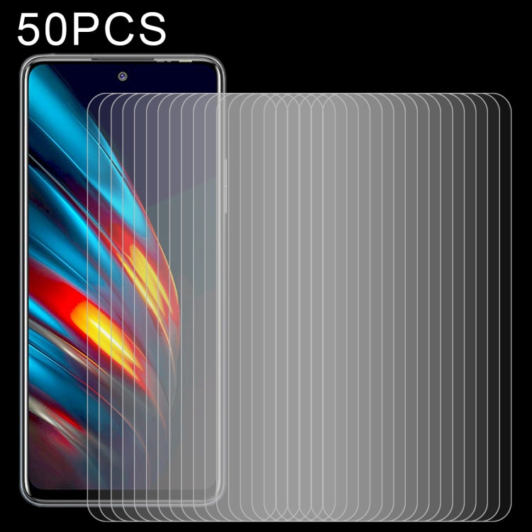 50 PCS 0.26mm 9H 2.5D Tempered Glass Film