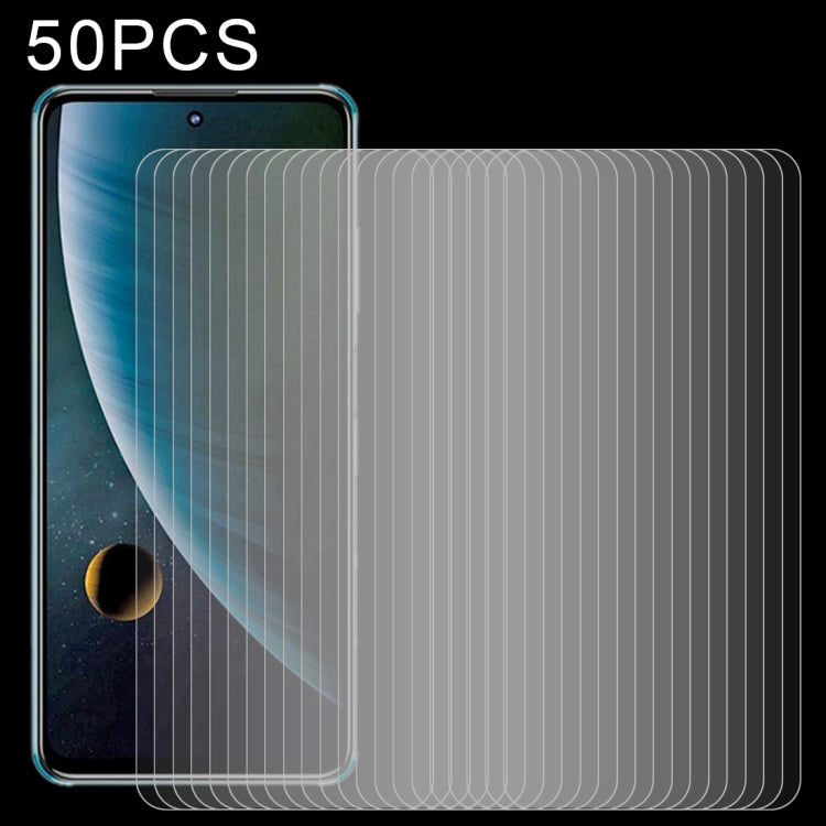 50 PCS 0.26mm 9H 2.5D Tempered Glass Film