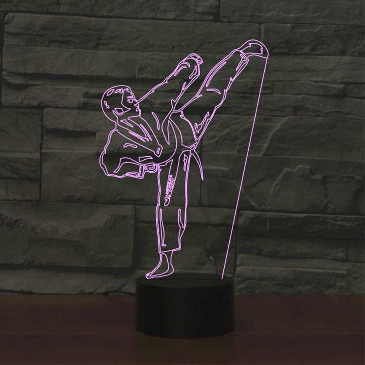 Black Base Creative 3D LED Decorative Night Light, 16 Color Remote Control — Motorcycle Stunt 1