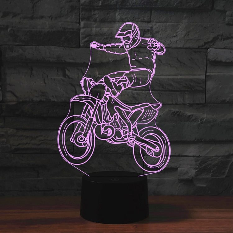 Black Base Creative 3D LED Decorative Night Light, 16 Color Remote Control — Bull Terrier