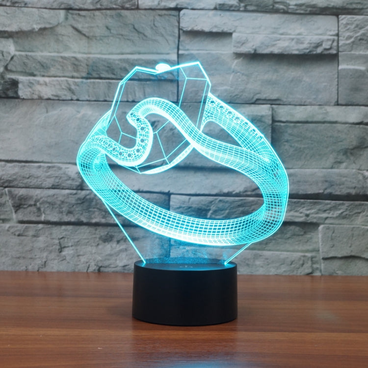 Black Base Creative 3D LED Decorative Night Light, 16 Color Remote Control — Saxophone