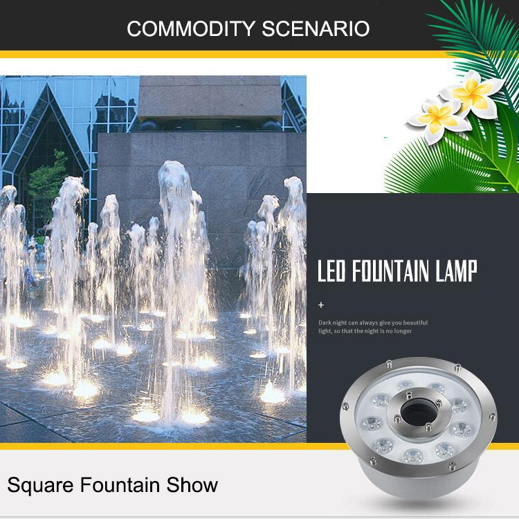 Landscape Ring LED Stainless Steel Underwater Fountain Light — White Light