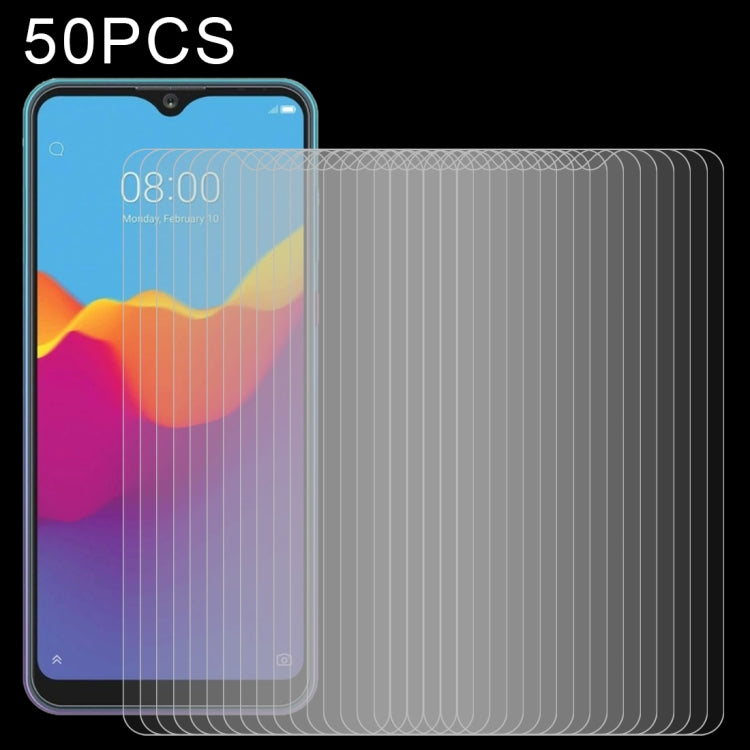 50 PCS 0.26mm 9H 2.5D Tempered Glass Film