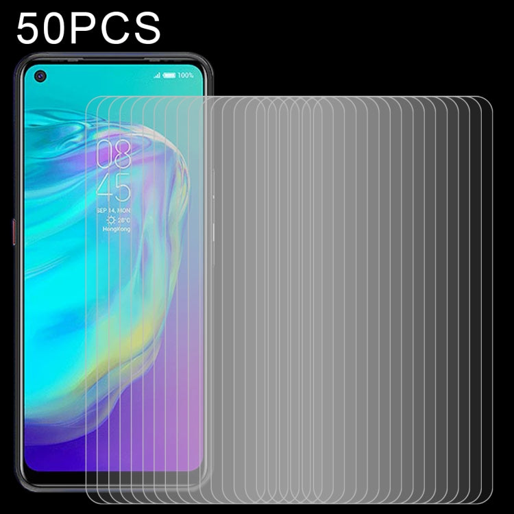 50 PCS 0.26mm 9H 2.5D Tempered Glass Film