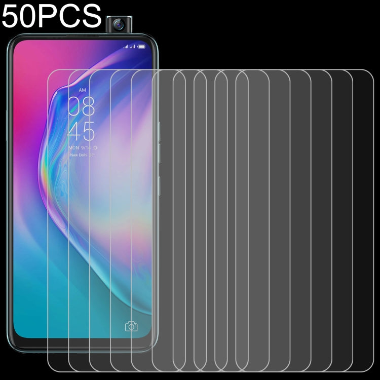 50 PCS 0.26mm 9H 2.5D Tempered Glass Film