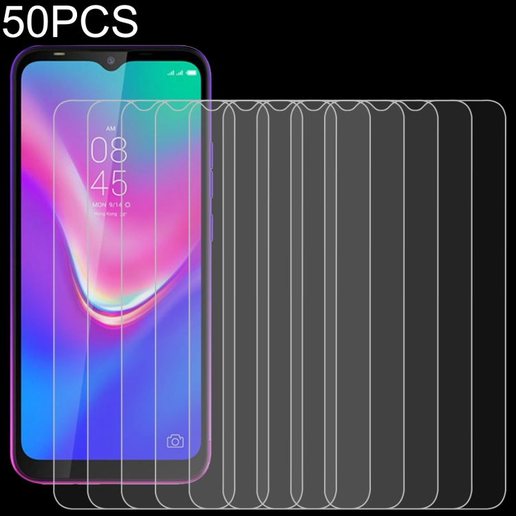 50 PCS 0.26mm 9H 2.5D Tempered Glass Film