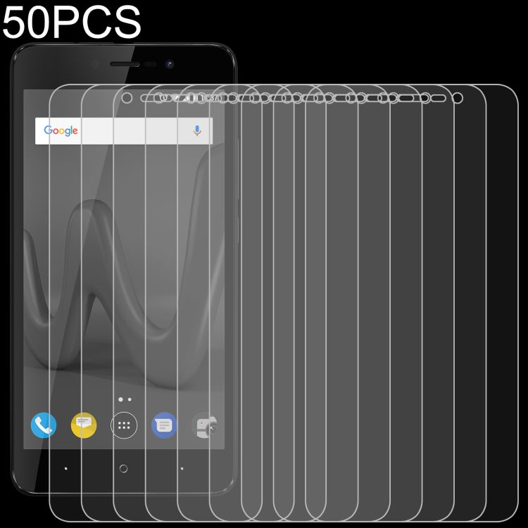 50 PCS 0.26mm 9H 2.5D Tempered Glass Film