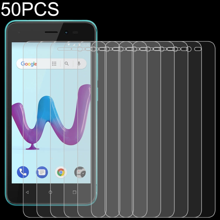 50 PCS 0.26mm 9H 2.5D Tempered Glass Film