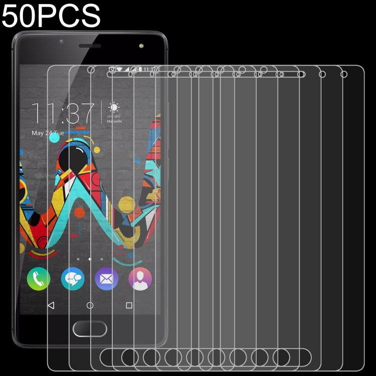 50 PCS 0.26mm 9H 2.5D Tempered Glass Film