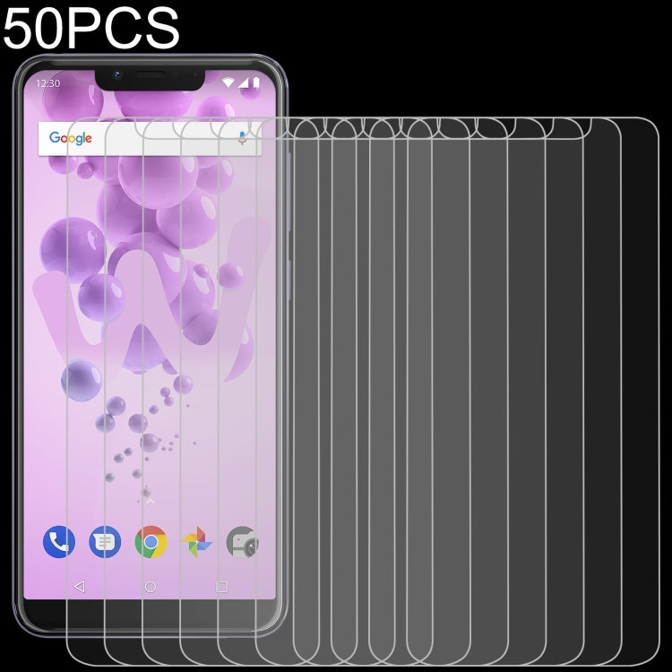 50 PCS 0.26mm 9H 2.5D Tempered Glass Film