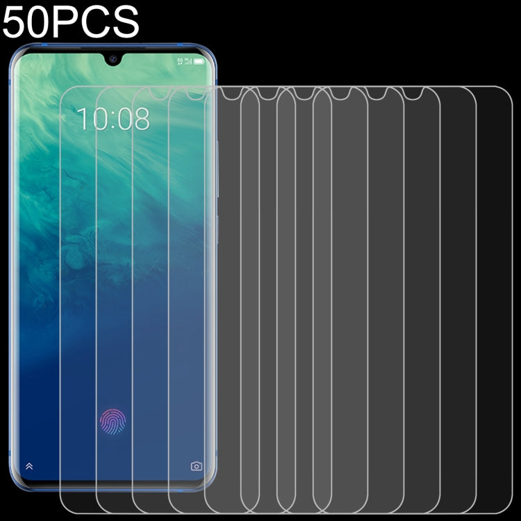 50 PCS 0.26mm 9H 2.5D Tempered Glass Film