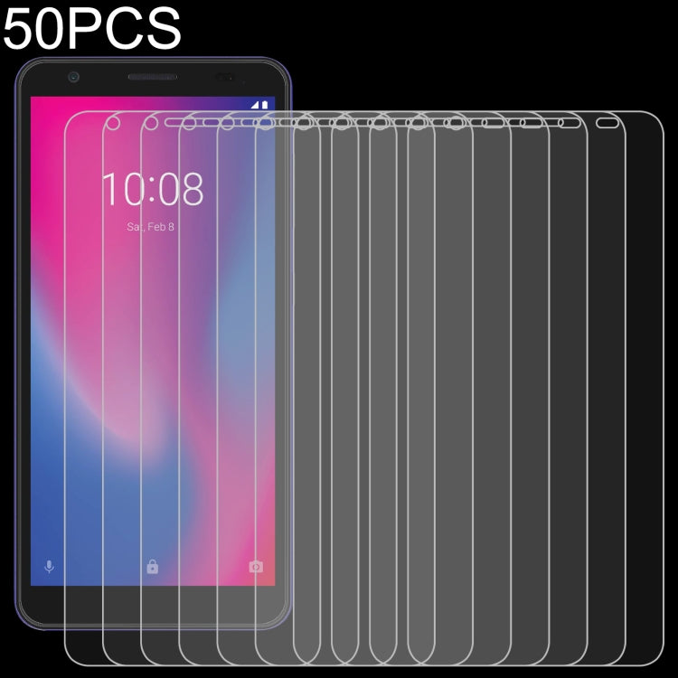 50 PCS 0.26mm 9H 2.5D Tempered Glass Film