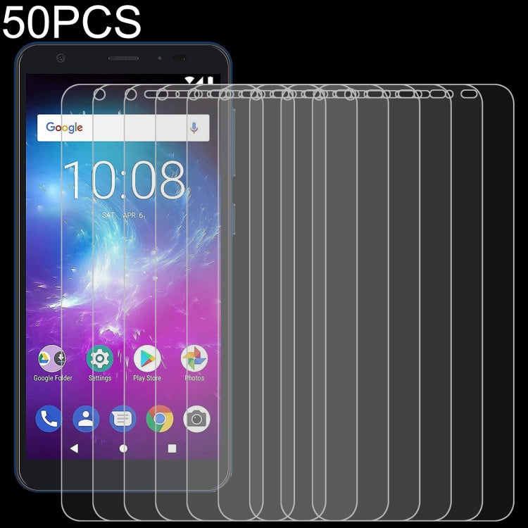 50 PCS 0.26mm 9H 2.5D Tempered Glass Film