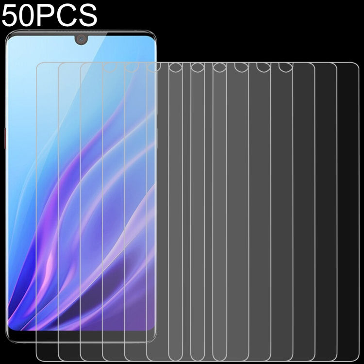 50 PCS 0.26mm 9H 2.5D Tempered Glass Film