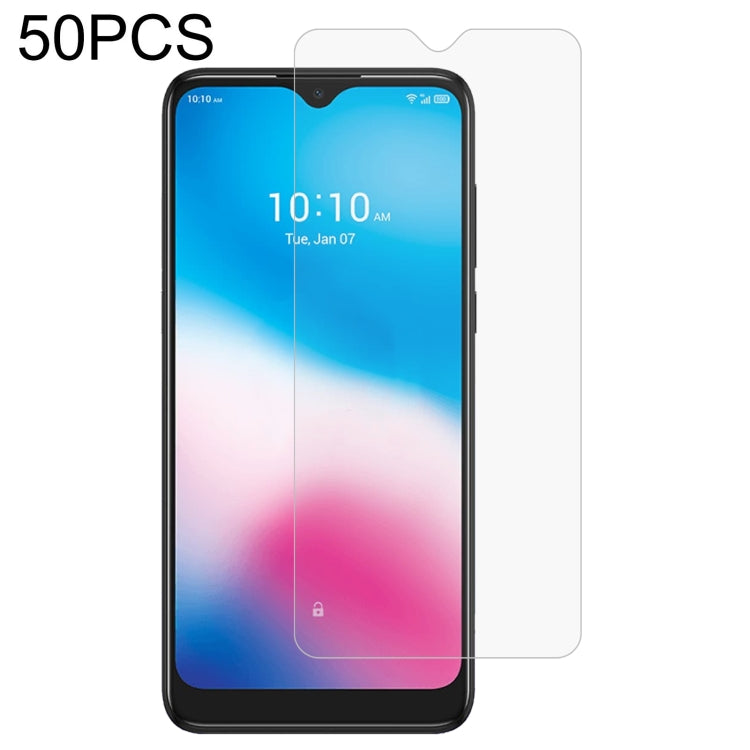 50 PCS 0.26mm 9H 2.5D Tempered Glass Film — For Alcatel 5V (50 PCS)
