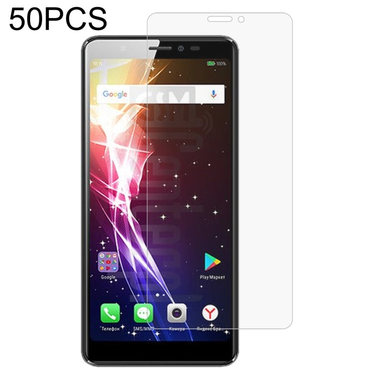 50 PCS 0.26mm 9H 2.5D Tempered Glass Film — For Alcatel A7 (50 PCS)