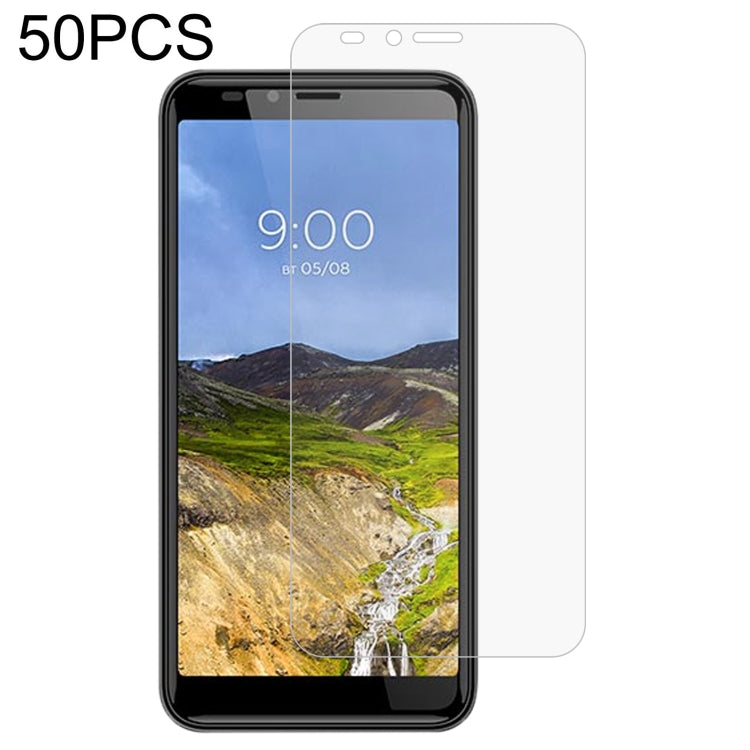 50 PCS 0.26mm 9H 2.5D Tempered Glass Film — For Alcatel TCL A3X A600DL (50 PCS)