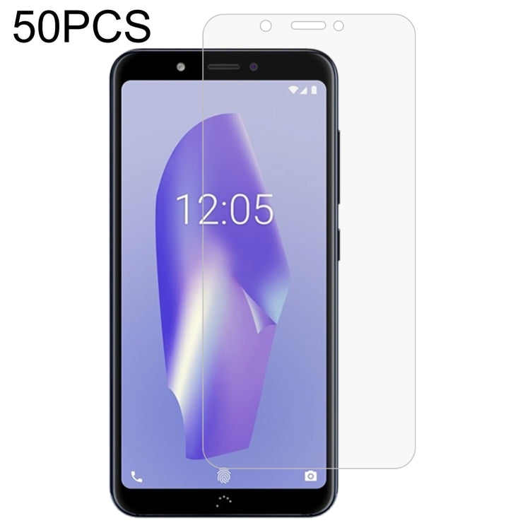 50 PCS 0.26mm 9H 2.5D Tempered Glass Film — For BQ Aquaris U2 Lite (50 PCS)