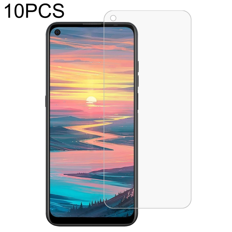 10 PCS 0.26mm 9H 2.5D Tempered Glass Film, For TCL 10 Plus (10 PCS)